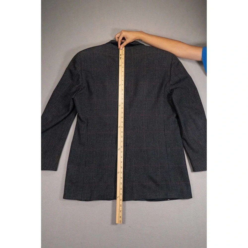 Polo Ralph Lauren Blue Label Wool Cashmere Blazer 44L‎ Glen Plaid Made in Italy
